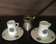 Комплект за турско кафе - 2 чаши и джезве - НОВ, снимка 2