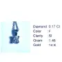 Златнo колие с диаманти 0,17Ct. чистота:SI 49см. модел:42921-1, снимка 2
