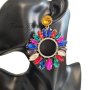 Обеци цветни кристали 1, снимка 2