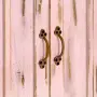 vidaXL Сайдборд, светлорозов, 110x35x70 см, мангово дърво масив, снимка 5