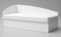 Легло Лео 3 с матрак - 82/190 см, повдигащ механизъм, Антрацит гланц / Бяло гланц, снимка 3