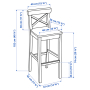 Бар стол дървен INGOLF, снимка 3