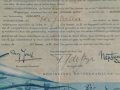 Стар документ за преминаването на екватора на кораба Willem ruys от 22 януари 1957 г.s, снимка 2