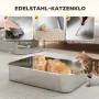 PawHut XXL кутия за котешка тоалетна от неръждаема стомана, снимка 3