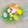 2839 Великденска украса Шарени яйца с тревичка, снимка 1 - Декорация за дома - 36467893