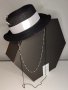 Дамска лятна сламена черна шапка, снимка 1