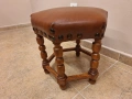 Винтидж табуретка естествена кожа , снимка 3