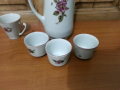 Стар български порцелан каничка с чашки, снимка 3