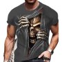 3D тениска с череп , снимка 1 - Тениски - 41291166