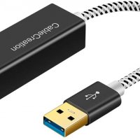 USB 3.0 RJ45 Ethernet адаптер, CableCreation 10 / 100 / 1000 Mbps, алуминиев корпус, снимка 1 - Мрежови адаптери - 35723529