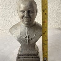 Йоан Павел II, папа бюст метал, снимка 3 - Декорация за дома - 39209922