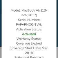 Лаптоп Apple MacBook Air A1466 2017 год., снимка 17 - Лаптопи за работа - 42059161