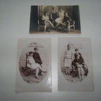 Три стари пощенски картички, ученички от Свищов 1928 - 1930г., снимка 1 - Филателия - 40148915