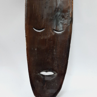 Дървена африканска племенна маска(14.2), снимка 6 - Пана - 44684378