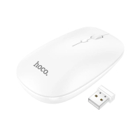 HOCO Безжична мишка - 2.4G, 800/1200/1600 DPI, 4D бутон - Бял, снимка 3 - Клавиатури и мишки - 44732031
