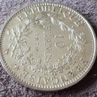 10 франка 1970 Франция СРЕБРО сребърна монета в качество 2, снимка 2 - Нумизматика и бонистика - 41372944