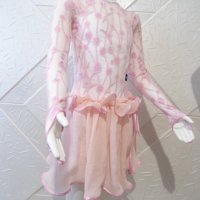 Розова детска рокля за спортни танци, снимка 3 - Детски рокли и поли - 44421226