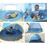 Плажна палатка с вграден басейн, Автоматично отваряне, UV защита, снимка 2 - Водни спортове - 41345675