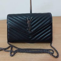  Луксозна Черна чанта YSL код SG67ZA, снимка 4 - Чанти - 32630599