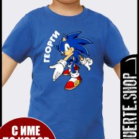 Детска тениска SONIC /  СОНИК с ИМЕТО НА ВАШЕТО ДЕТЕ!, снимка 1 - Детски тениски и потници - 41697025