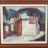 Данаил Дечев 1891-1962 Възрожденска къща с.Белово маслени бои, снимка 1 - Картини - 42065927