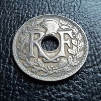 Стара монета 25 сантима 1927 г. Франция - топ !, снимка 7 - Нумизматика и бонистика - 42219310