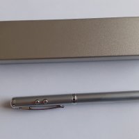 лазерна показалка професионална метална в метална кутия стабилна и истинска дълга с фенерче лед и , снимка 1 - Други - 35854379