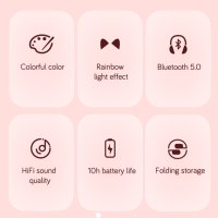 Котешки детски слушалки, снимка 9 - Bluetooth слушалки - 41936877