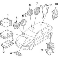 Subwoofer Audi A3 8P (2003-2008г.) Субуфер Суббуфер / 8P4 035 382 B / 8P4035382B, снимка 4 - Аксесоари и консумативи - 42225429