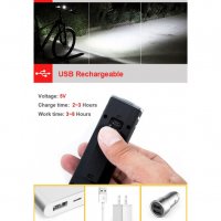 3137 Фар за велосипед със сензор за включване и USB зареждане, снимка 10 - Аксесоари за велосипеди - 34238398