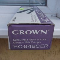 Преса "CROWN - HC-948 CER" керамична за коса работеща, снимка 6 - Преси за коса - 41313009