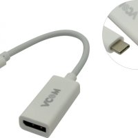 Преходник Адаптер от USB Type C Мъжко към DP Женско VCom SS001188 Adapter USB Type C/DP, снимка 2 - Кабели и адаптери - 33988169
