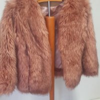 Дамски елегантен кожух / S /uk 8-10 /късо луксозно еко палто, снимка 10 - Палта, манта - 38658553