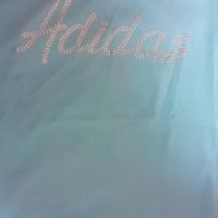 Синя дамска тениска Адидас, снимка 5 - Тениски - 22114271