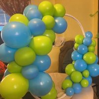 Нов Комплект за Декор с Балони Синьо-Зелени 100 броя Различни Размери Украса парти арка, снимка 7 - Други - 42698405