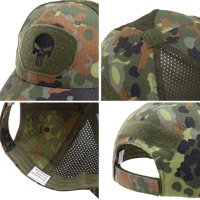 Тактическа шапка с мрежа Punisher skull Tactical Multicam лов стрелба, снимка 8 - Екипировка - 41769328