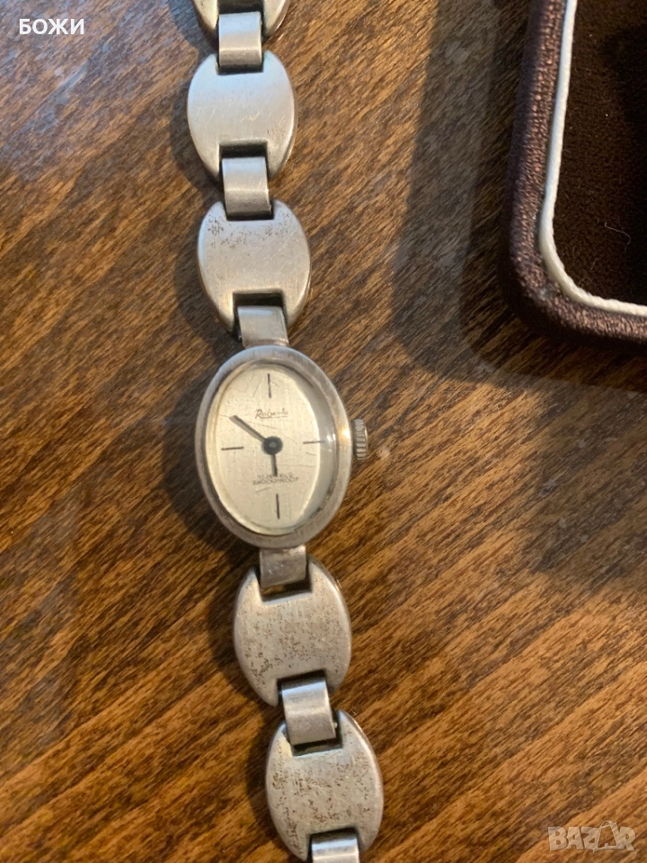 Винтидж механичен дамски часовник ROBERTA – сребро 835, снимка 1