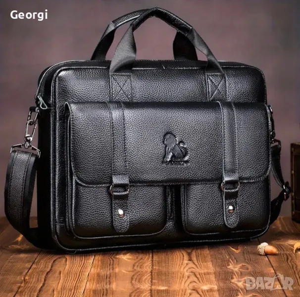 Луксозна Бизнес Чанта (куфарче за лаптоп 15”) Естествена кожа в Промоция!!, снимка 1