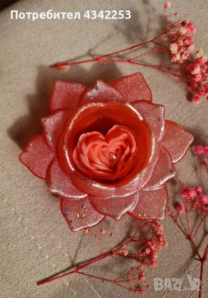 Свещник от епоксидна смола , снимка 1