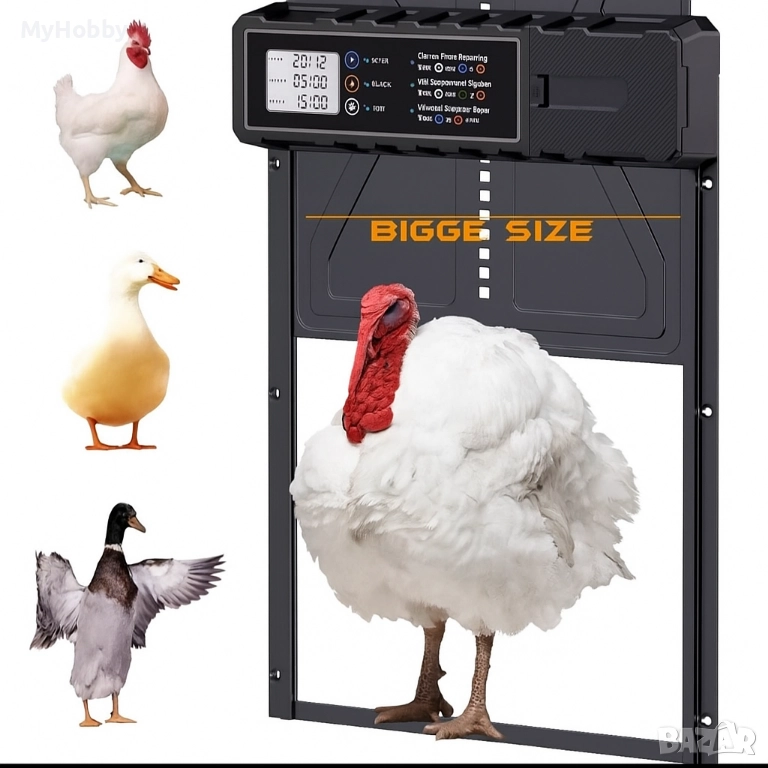 голяма автоматична врата за кокошки, снимка 1