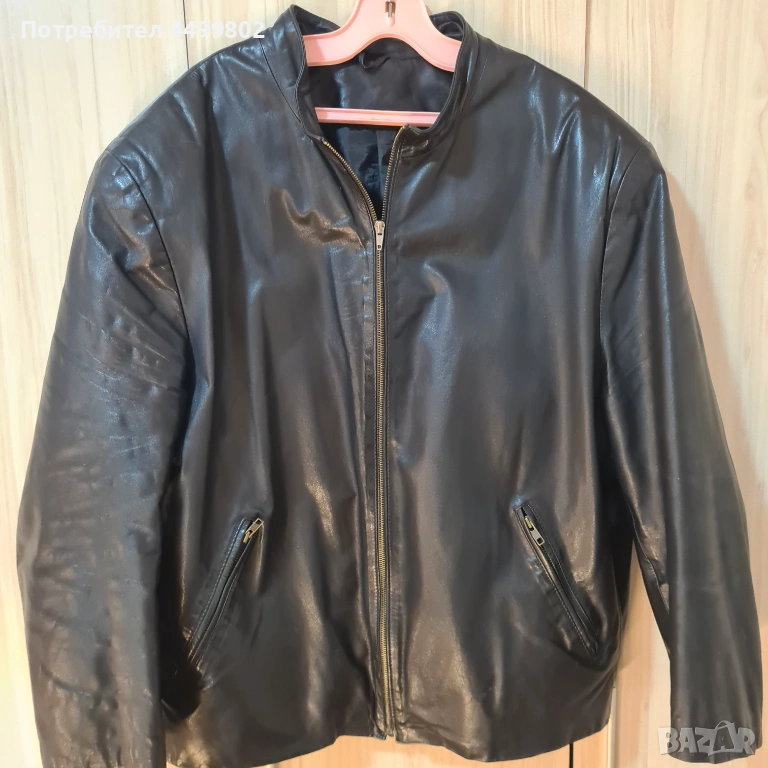 Мъжко кожено яке от агнешка кожа, поръчково, снимка 1