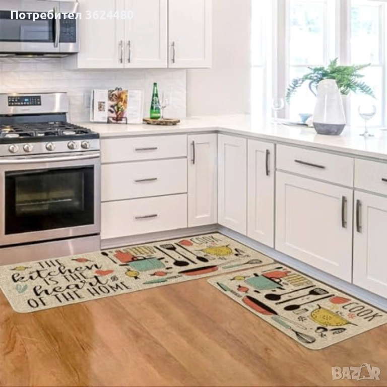 Килимчета за Кухня Полиестер и Гумирано Дъно 4577, снимка 1