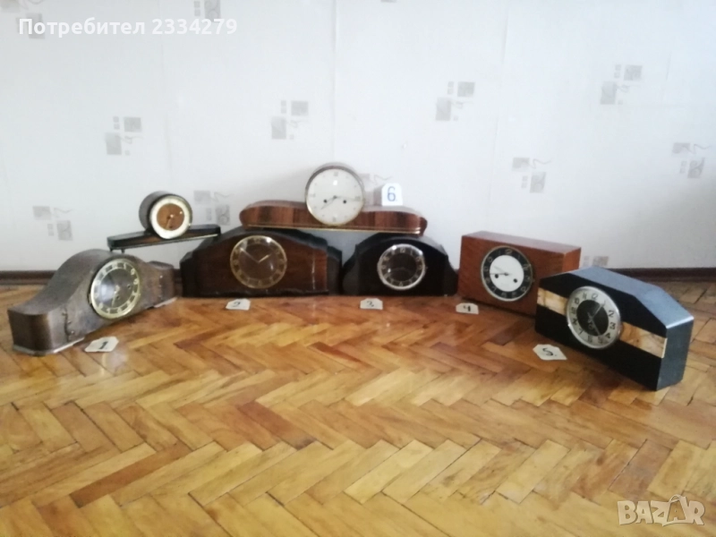 Стари каминни настолни часовници от различни години и часовникари., снимка 1