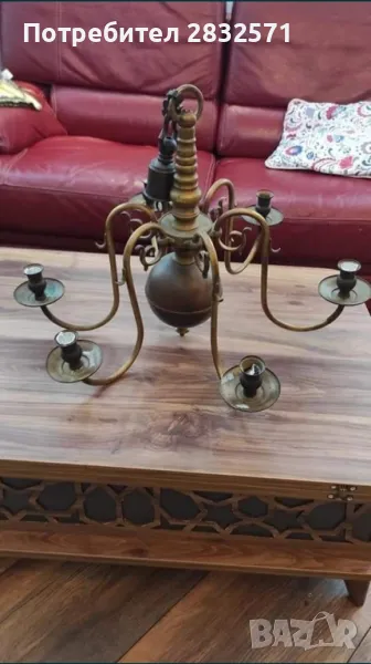 Антикварен полилей свещник, снимка 1