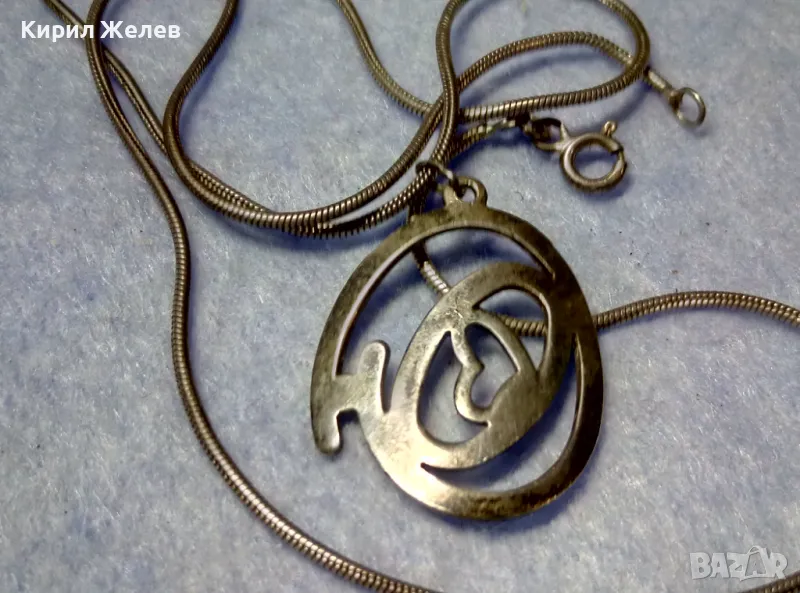 ФЕШЪН АРТ АЖУРЕН СРЕБЪРЕН МЕДАЛЬОН СРЕБРО 925 с ФИНА СРЕБЪРНА ВЕРИЖКА ODEMA 925 49886, снимка 1