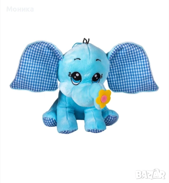 НОВ! Син плюшен слон/слонче - 35 см, снимка 1