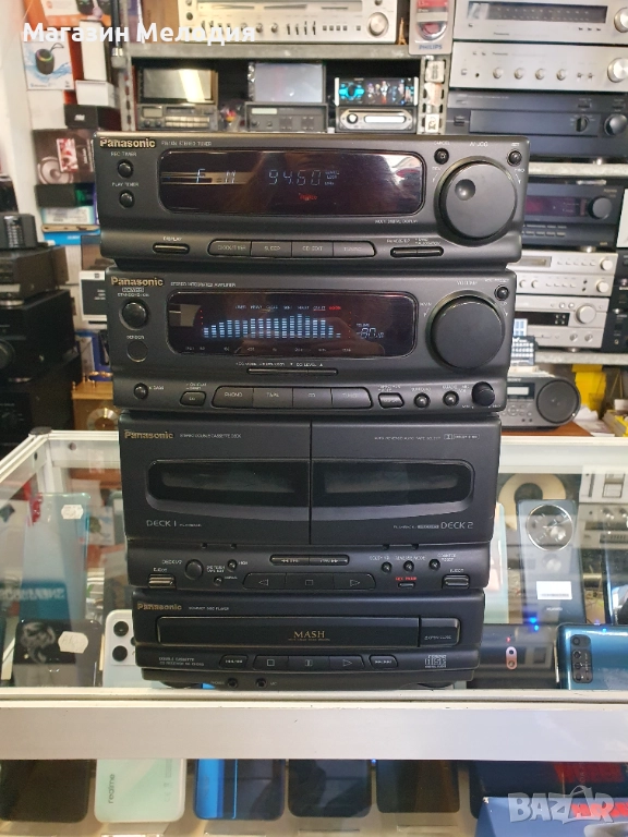 Аудиосистема Panasonic SA-CH350 В отлично техническо и визуално състояние. Лека забележка на касетит, снимка 1
