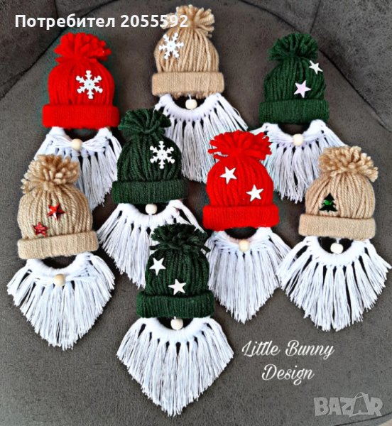 Коледни гномчета с дървен ринг, снимка 1