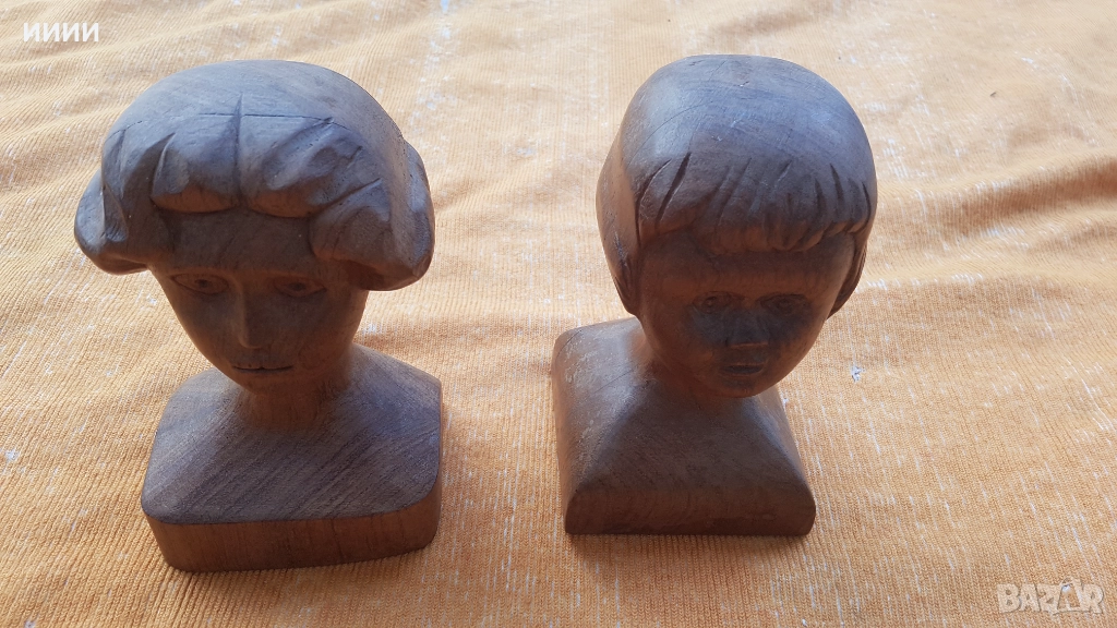 Бюст глава статуетка  2 бр, снимка 1