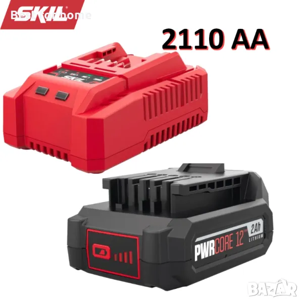 SKIL 2110 зарядно и батерия 12 V, 1 x 2.0 Ah, снимка 1